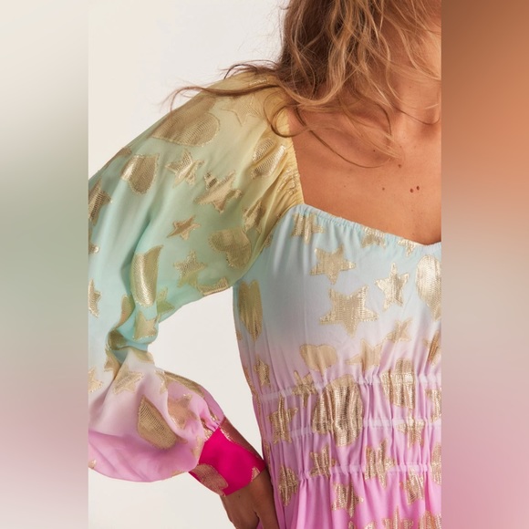 NWT LoveShackFancy Tayla Mini Dress in Surfer Fuschia Light - Picture 3 of 8